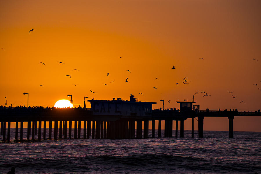 Pier Sunset Photograph by Garry Gay
