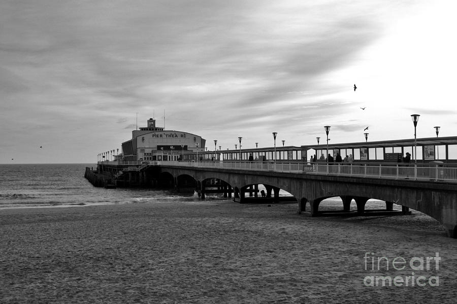Pier Theatre Bournemouth in Monochrome Photograph by Terri Waters