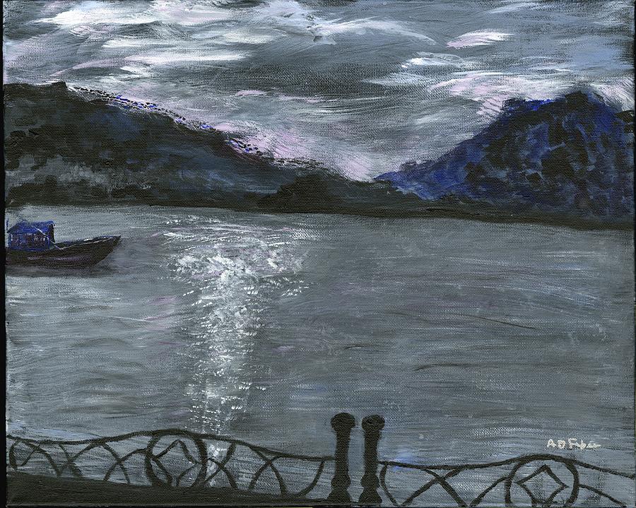 Pier View Painting by Alice Faber