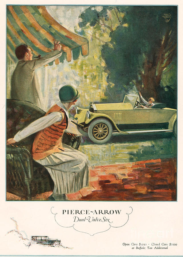 Pierce Arrow 1925 1920s Usa Cc Cars Drawing by The Advertising