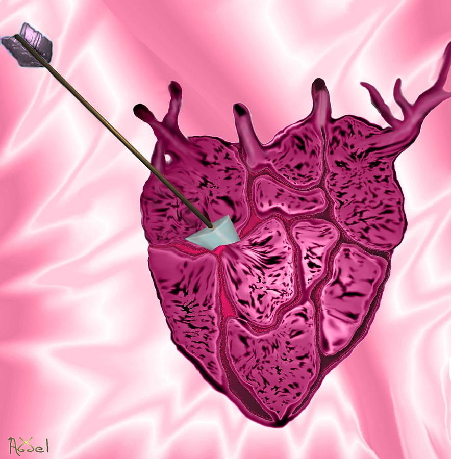 Heart Digital Art - Pierced Heart by Bad Monkey
