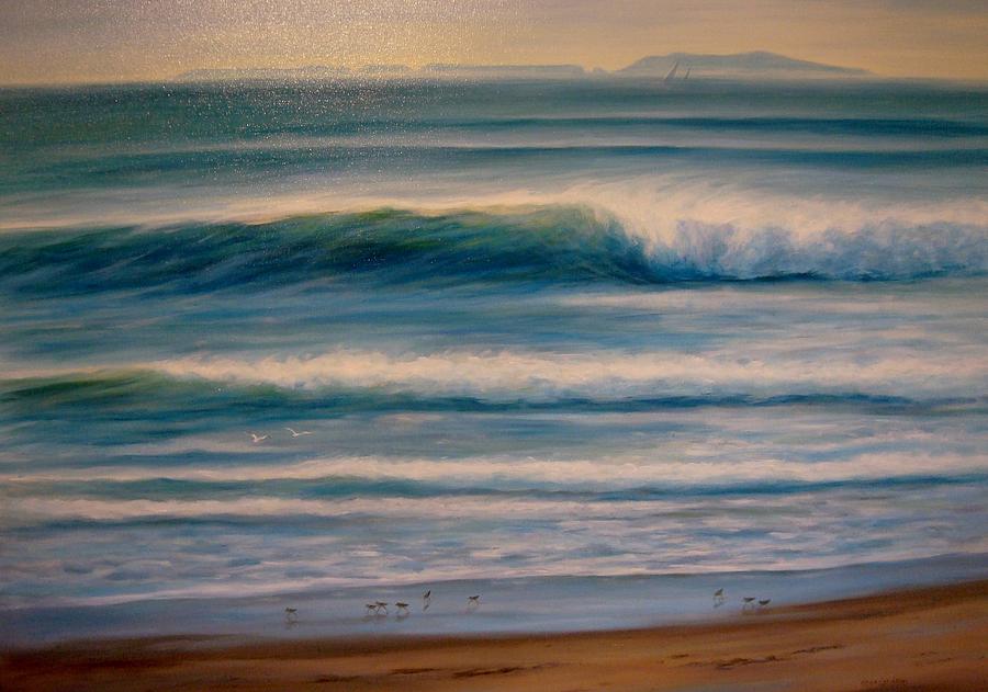 Nature Painting - Pierpont Beach Morning by Tina Obrien