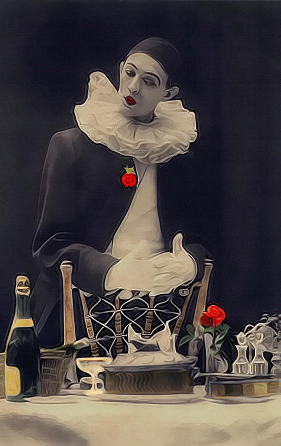 Pierrot Clown Vintage Art The Missing Candle Photograph by Lesa Fine