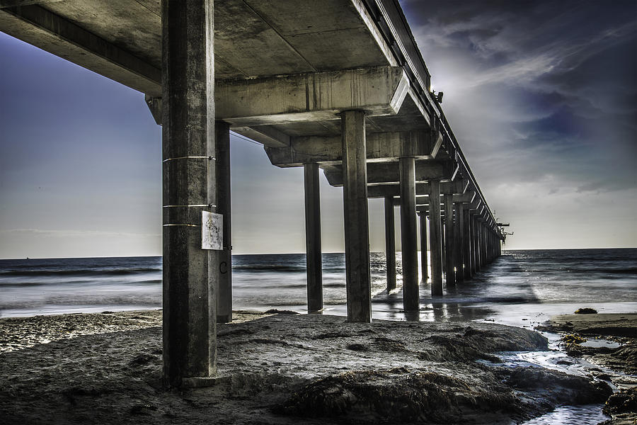 Landscape Photograph - Piers At La Jolla California. by Israel Marino Landscape Photograph - Piers At La Jolla California. by Israel Marino