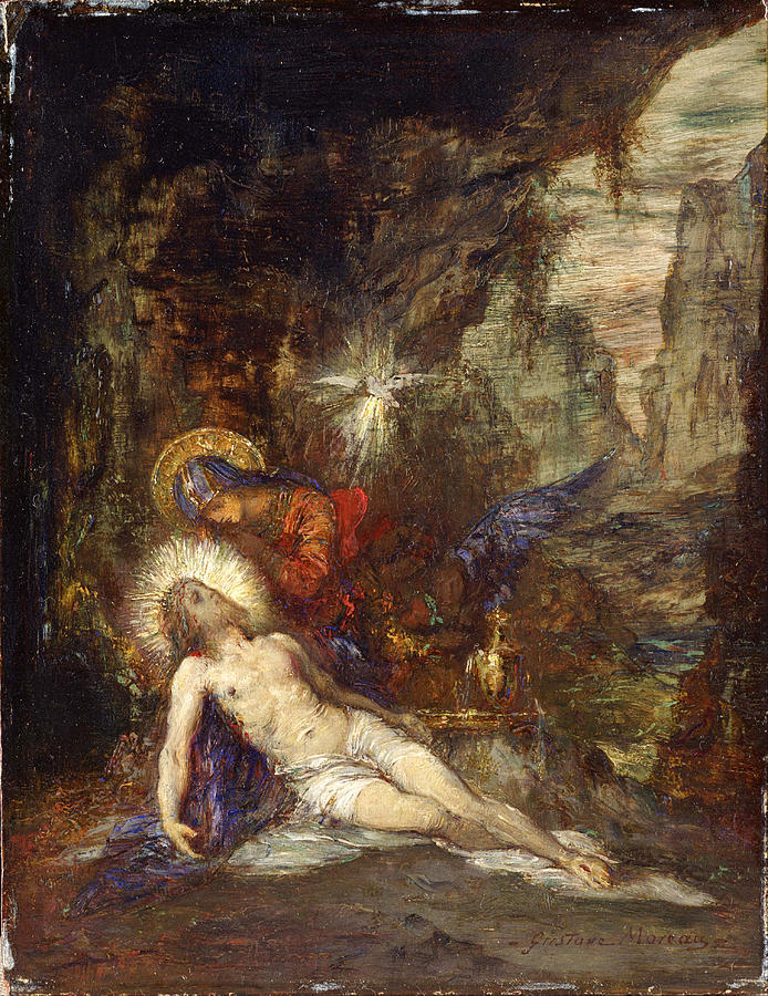 Pieta Painting by Gustave Moreau