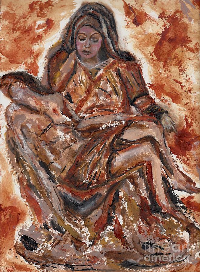 Pieta Painting by Lori Lovetere - Fine Art America