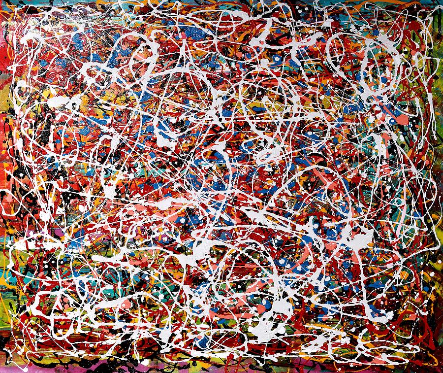 Abstract Painting - PIETYZ POLLOCK - In Search of Love by Piety Dsilva
