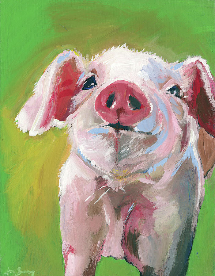 Pig Painting by Anne Seay