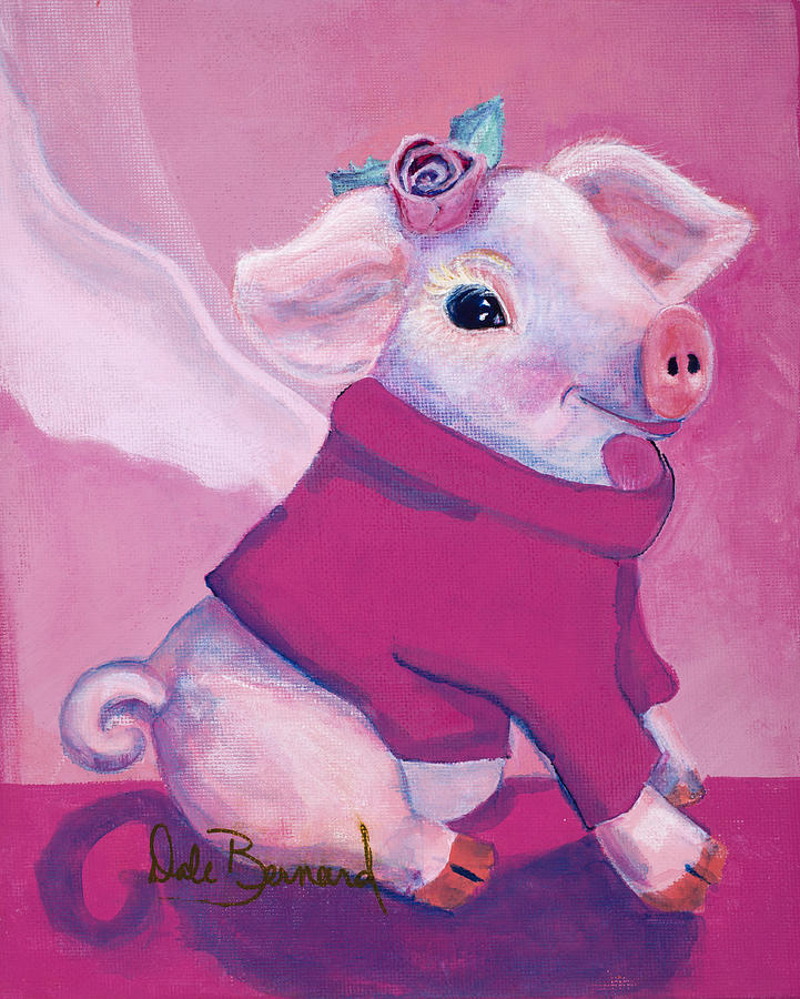Pig Painting - Pigasus by Dale Bernard