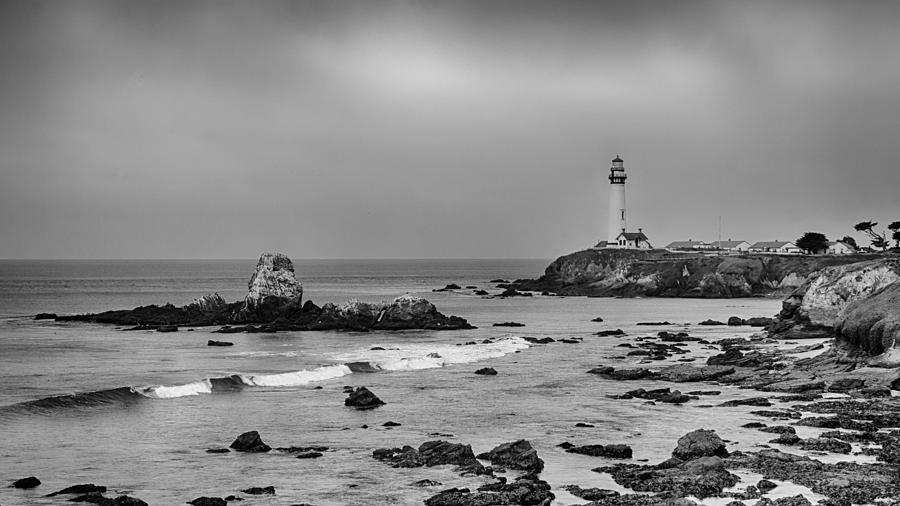 Pigeon Point - Black and White Photograph by Harold Rau