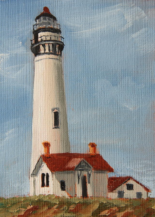 Pigeon Point Lighthouse Painting by Alan Mager