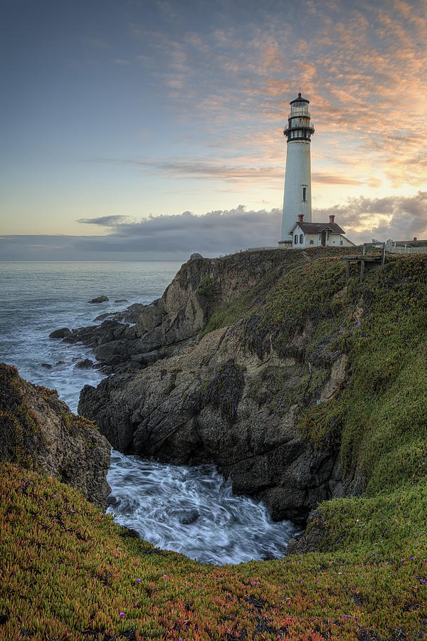 Pigeon Point Lighthouse at Sunset Photograph by Adam Romanowicz