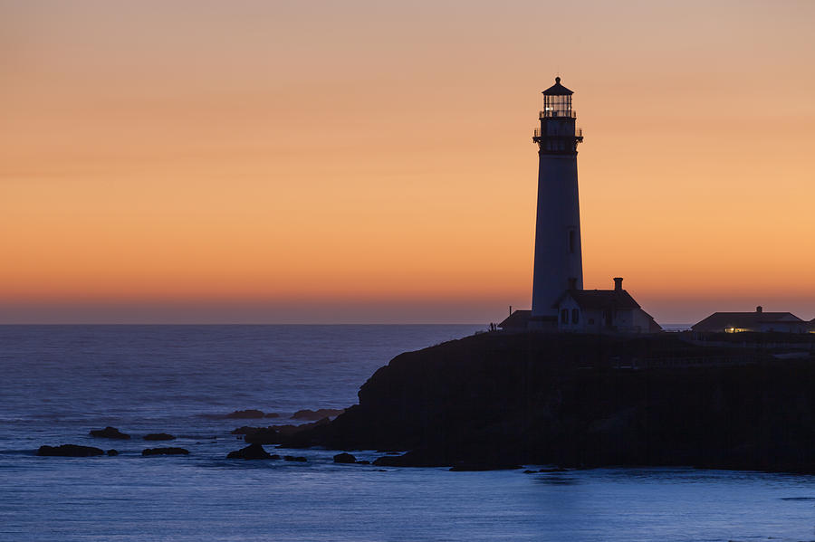 Pigeon Point Lighthouse at sunset Photograph by Cliff Wassmann