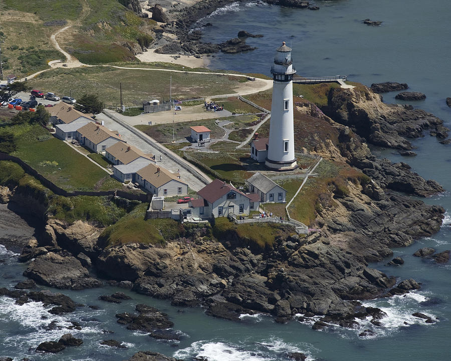 Aerial Photograph - Pigeon Point Lighthouse by Neal Martin