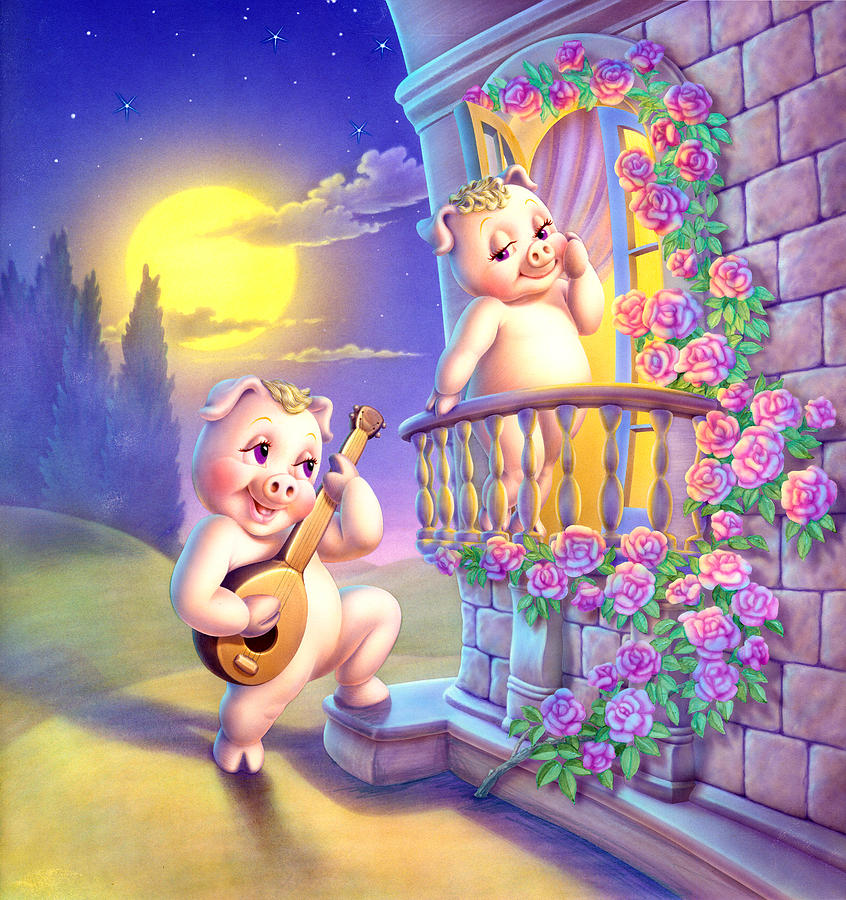 Pigglets Romeo and Juliette Photograph by MGL Meiklejohn Graphics Licensing