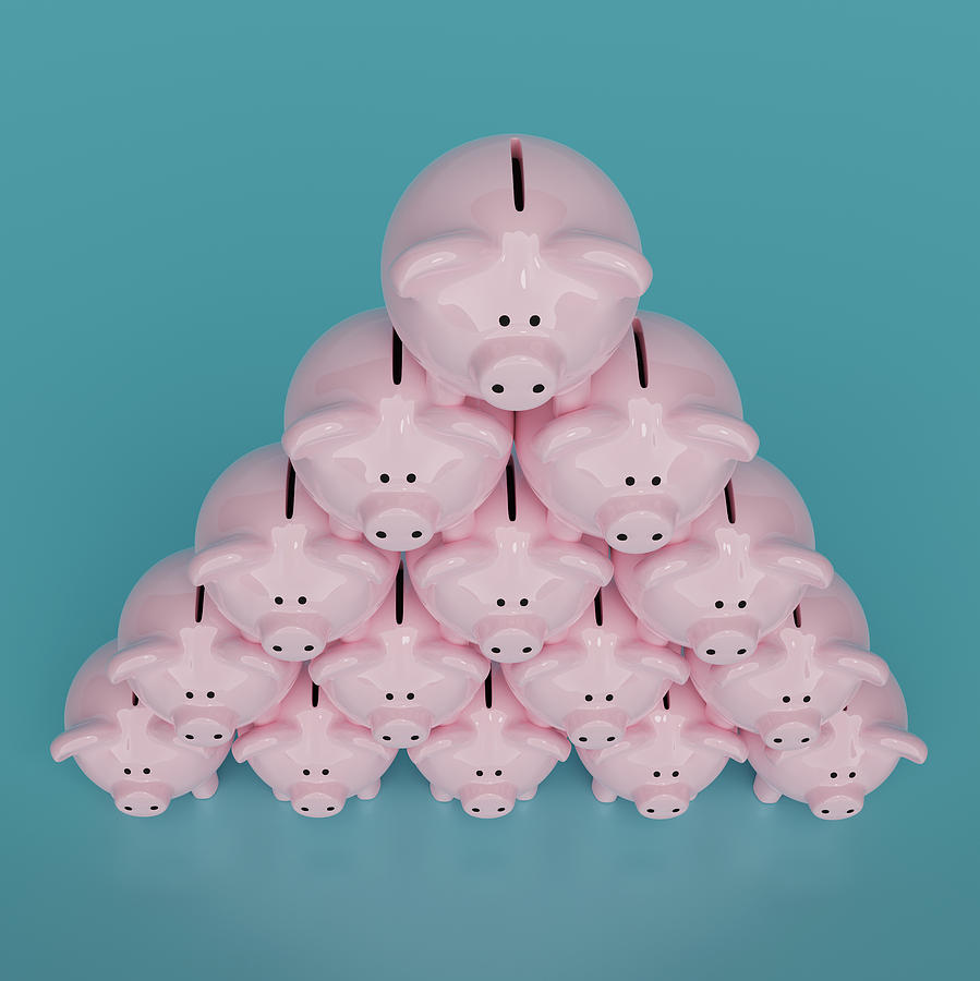 Piggy Bank background, 3D Render Photograph by Andrew Dernie