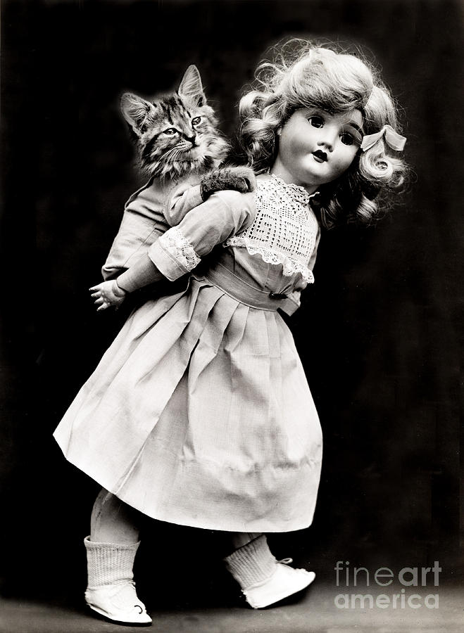 Doll Photograph - Piggyback 1914 by Science Source