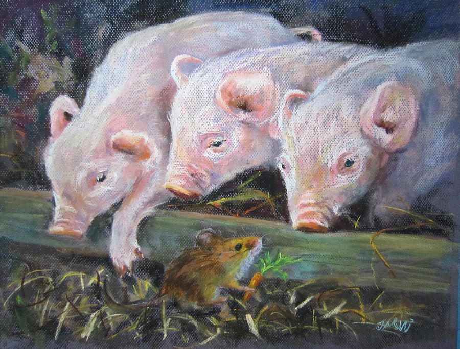 Pigs VS Mouse Painting by Jieming Wang