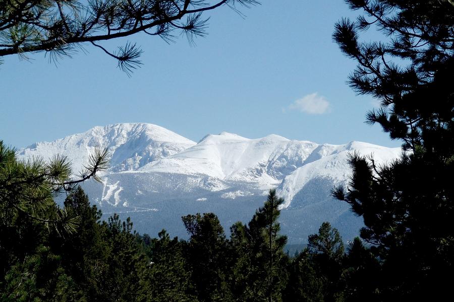 Pikes Peak after a Snowstorm Photograph by Marilyn Burton
