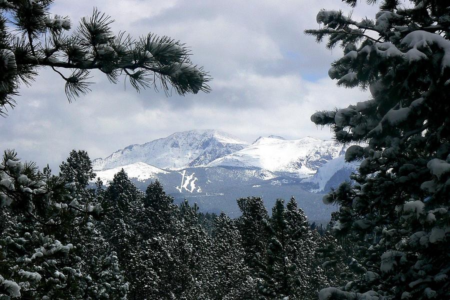 Pikes Peak - Cloudy Day Photograph by Marilyn Burton