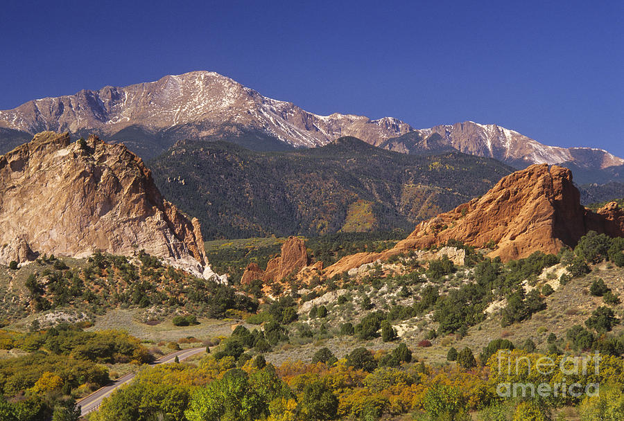 Pikes Peak From The Garden Of The Gods Photograph by Ellen Thane