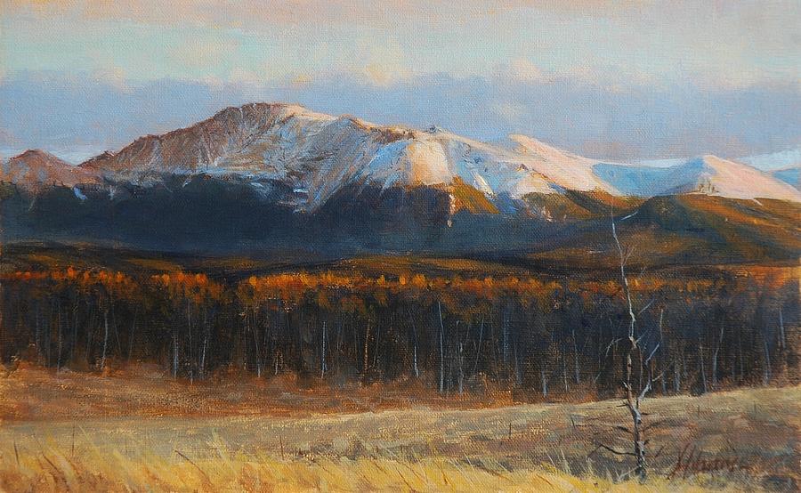 Mountain Painting - Pikes Peak by Greg Clibon