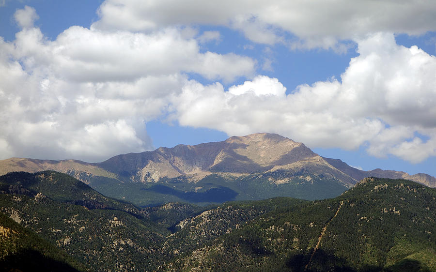 Mountain Photograph - Pikes Peak in Summer by Ann Powell