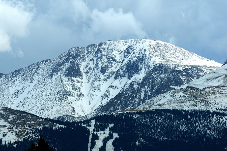 Pikes Peak Snow - Close-up Photograph by Marilyn Burton