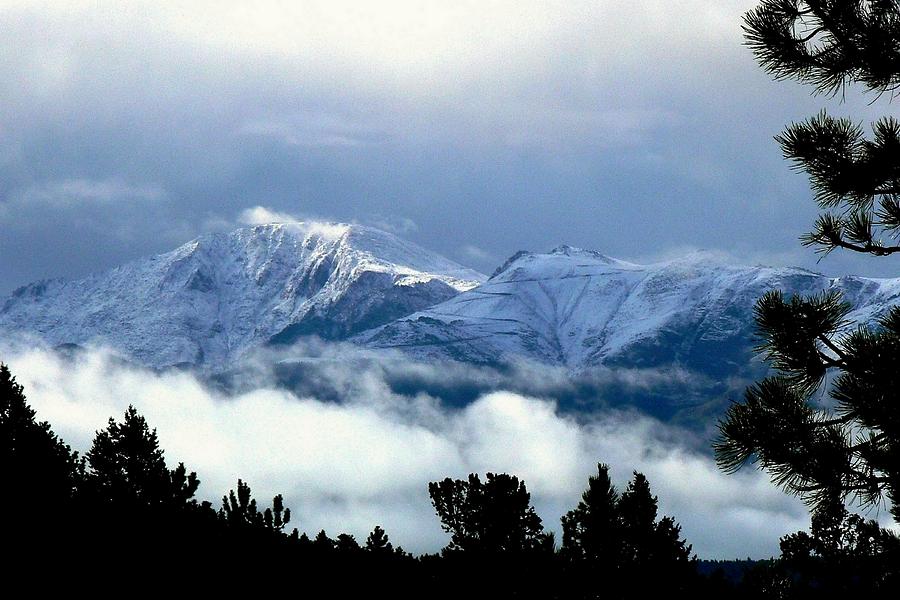 Pikes Peak - Stormy Photograph by Marilyn Burton