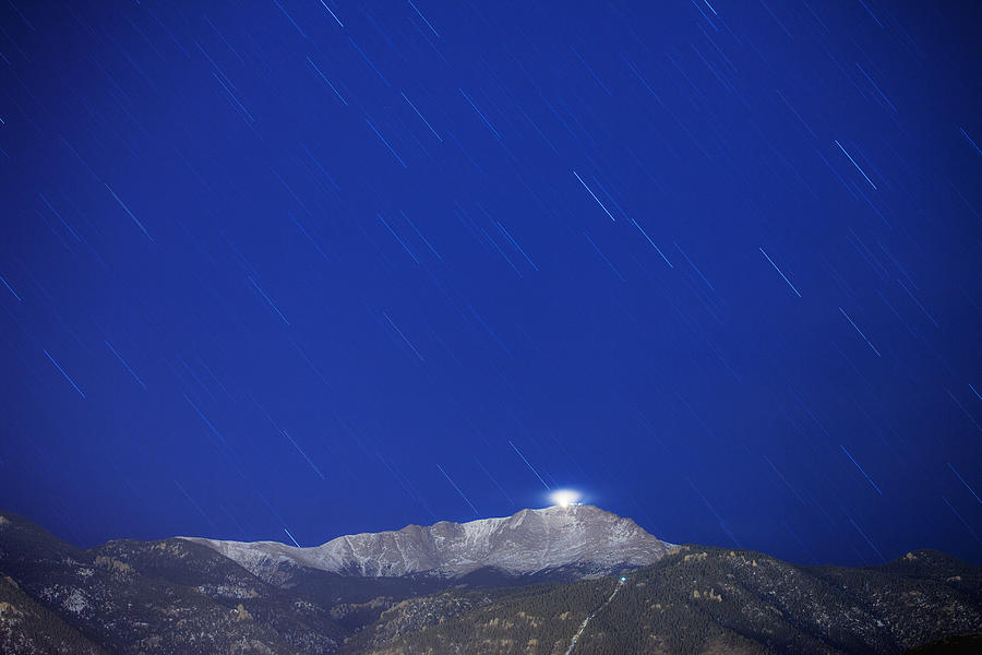 Pikes Peak Under The Stars Photograph