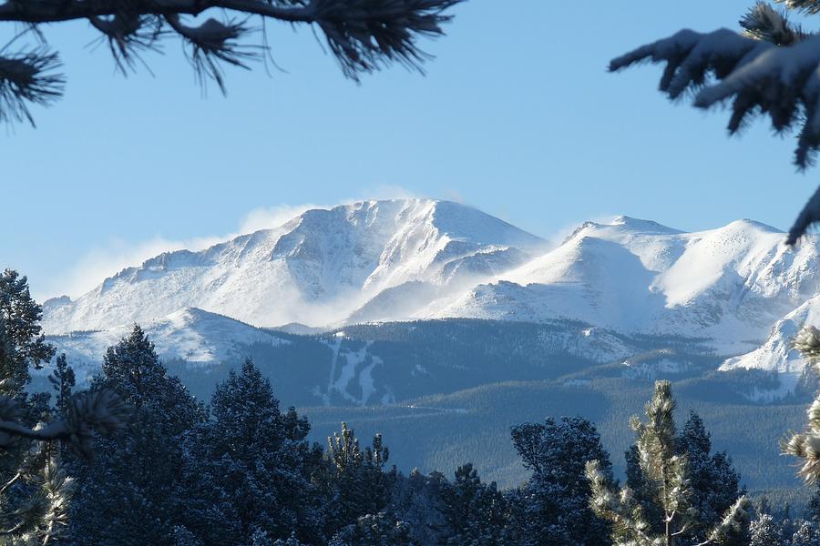 Pikes Peak - White Out Photograph by Marilyn Burton