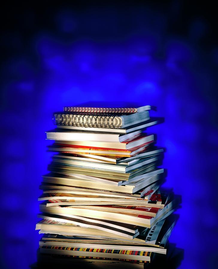 Pile Of Books Photograph by Patrick Llewelyn-davies/science Photo Library