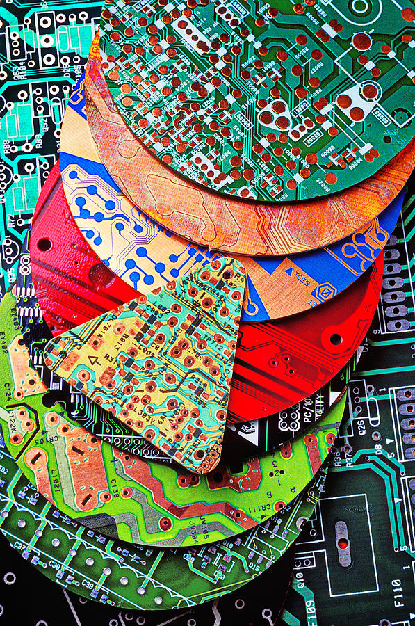 Pile of circuit boards Photograph by Garry Gay