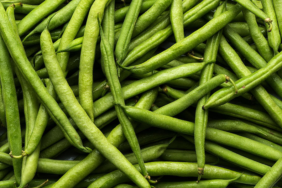 Pile of green string beans Photograph by Chris Clor