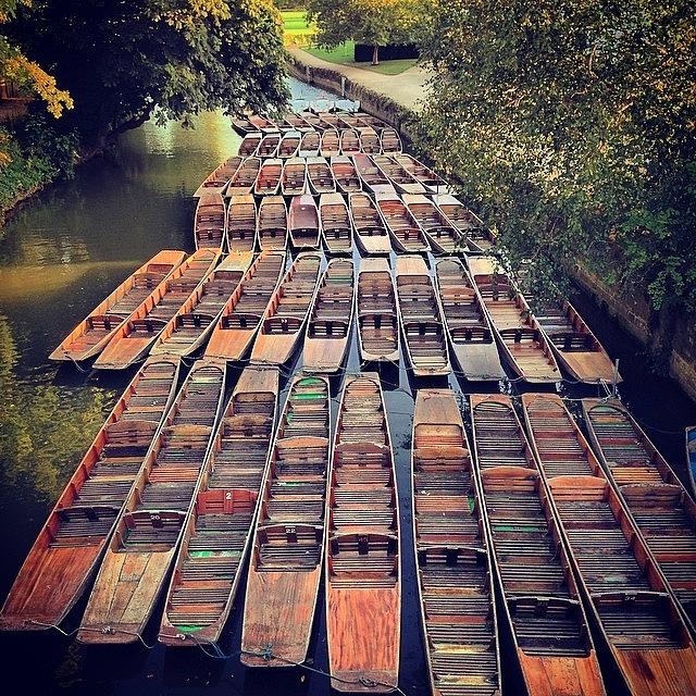 Bridge Photograph - Pile Of Love Boats #oxford #bridge by Raimon Rafols