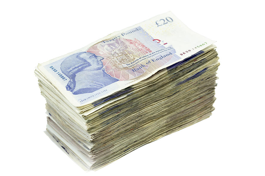 Pile of Twenty Pound Notes Photograph by Andrew_Howe