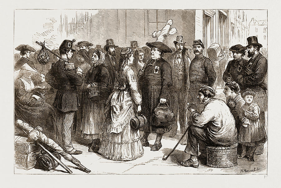 Pilgrimages In France-departure From A Provincial Station Drawing by ...