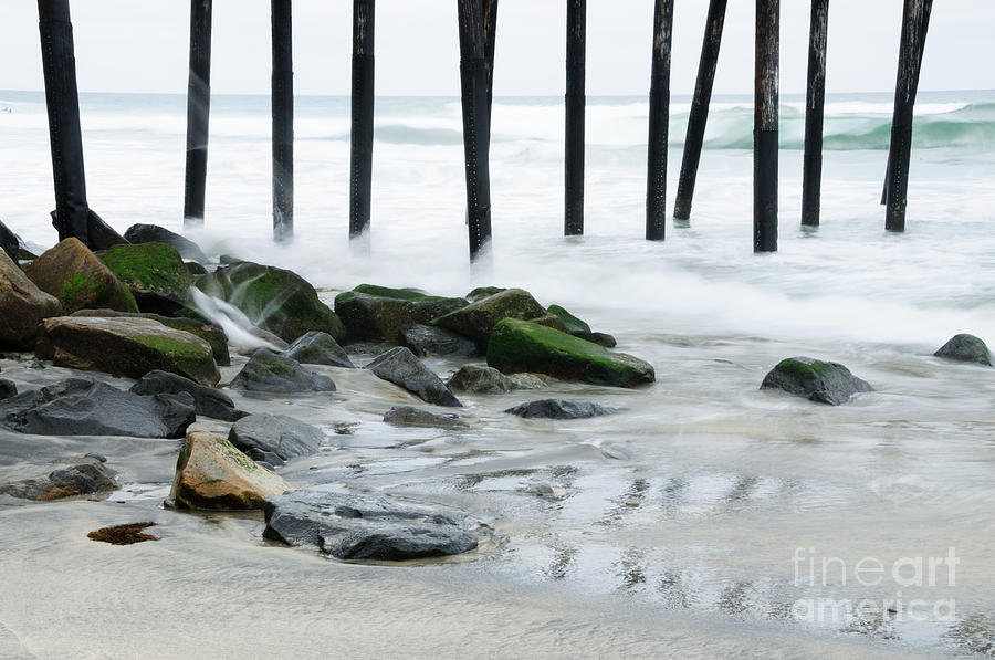 Pilings at Oceanside Photograph by Vivian Christopher