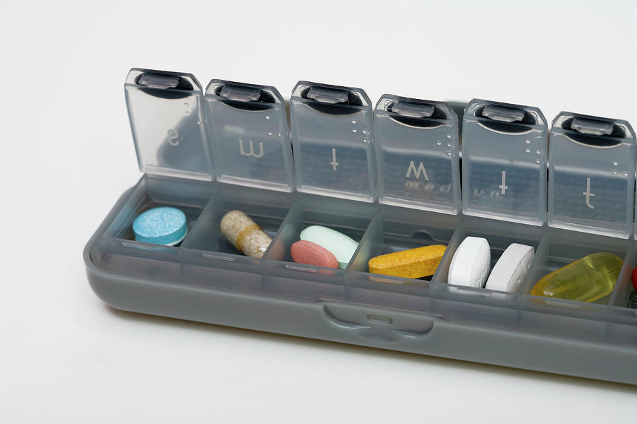 Pill Organizer Container Photograph by Science Stock Photography/science Photo Library