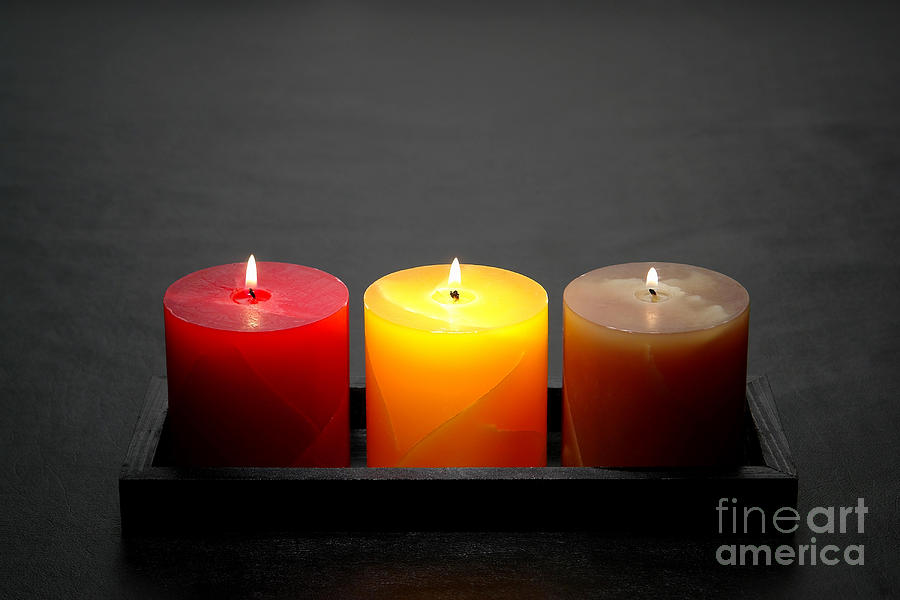 Pillar Candles Photograph by Olivier Le Queinec
