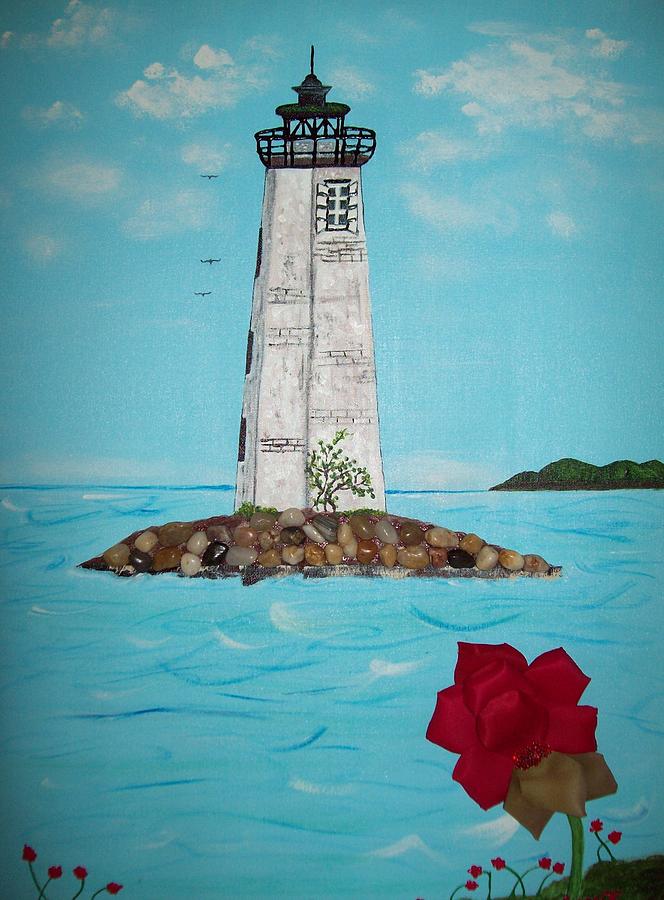 Lighthouse Mixed Media - Pillar of Light by Edwina Sage Washington