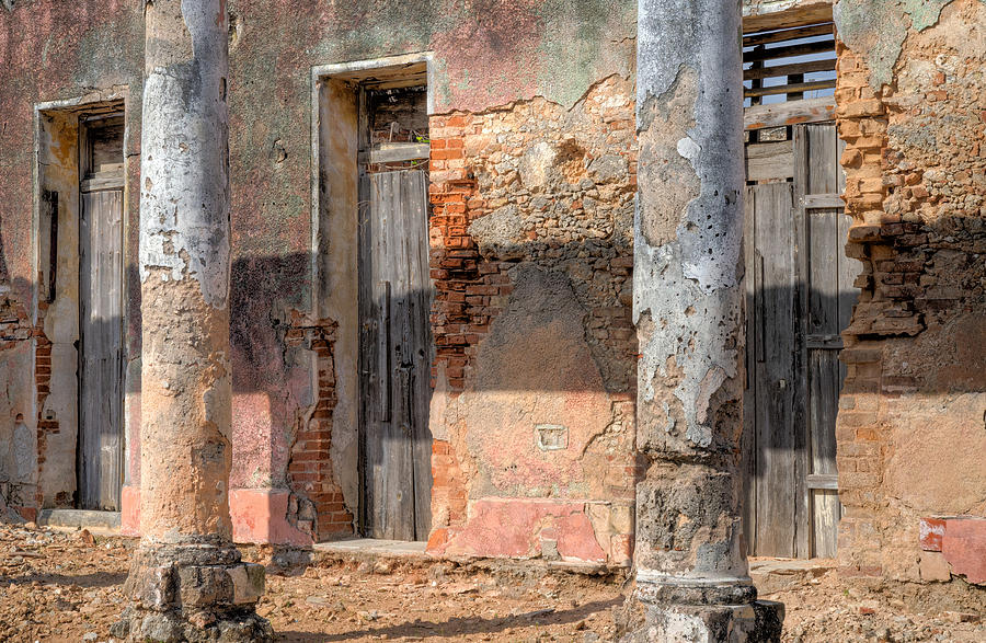 Pillars and Doors in Cojimar Cuba Photograph by Rob Huntley