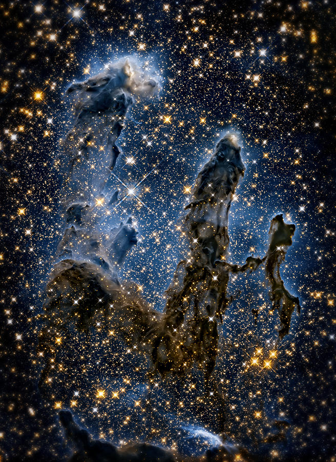 Space Photograph - Pillars of Creation High Definition 1 by Jennifer Rondinelli Reilly - Fine Art Photography