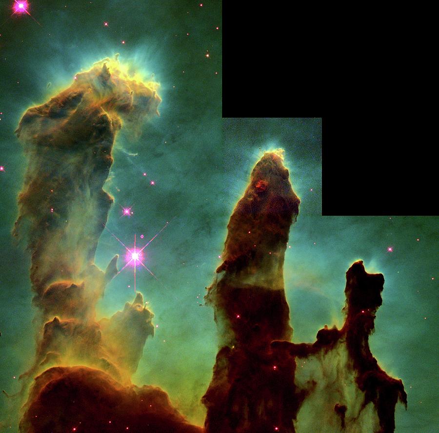 Pillars Of Creation In Eagle Nebula Photograph by Nasa, Esa, Stsci, J. Hester And P. Scowen (arizona State University)/science Photo Library