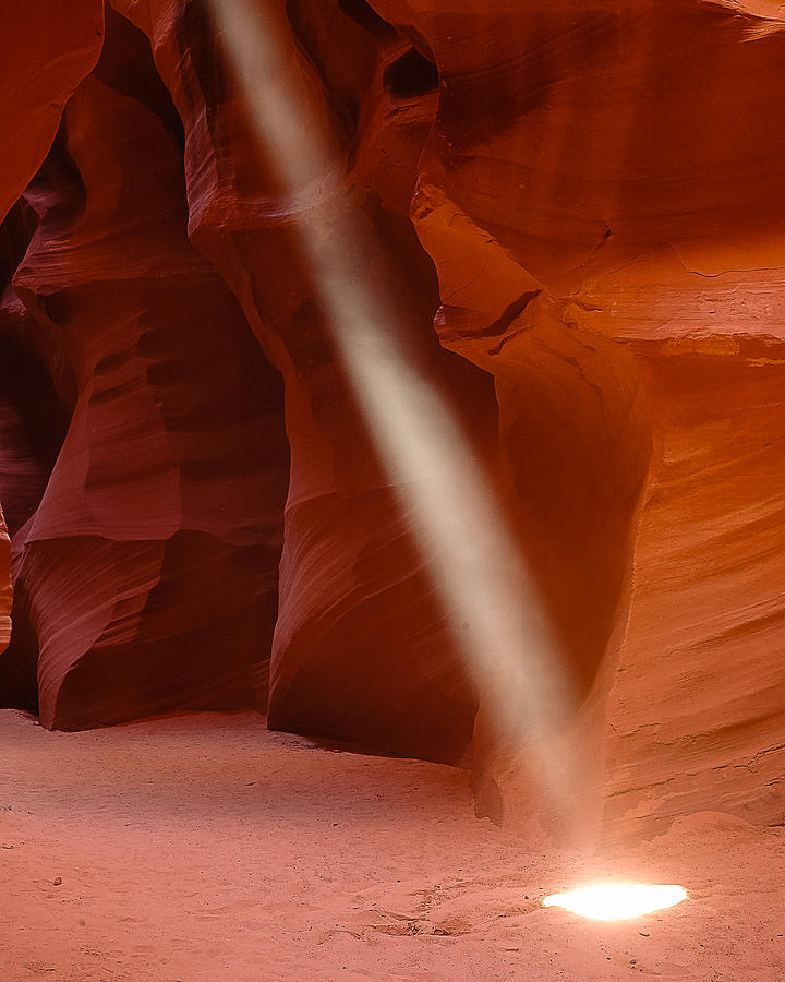 Antelope Canyon Photograph - Piller of Light by Carl Nielsen