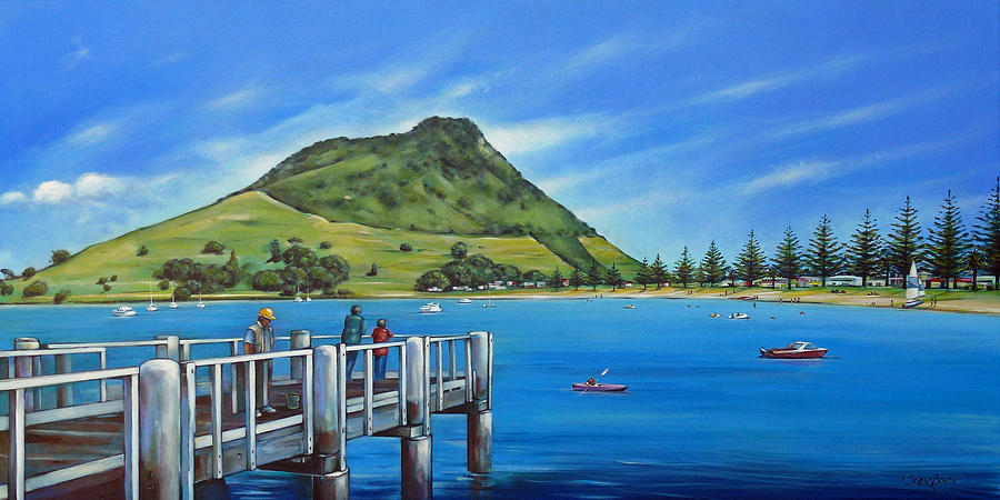 Pilot Bay Mt Maunganui 201214 #1 Painting by Selena Boron