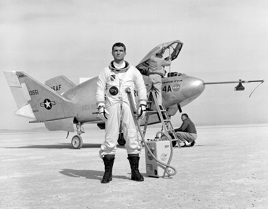 Pilot Major Cecil Powell And The X-24A Photograph by Gary Bodnar