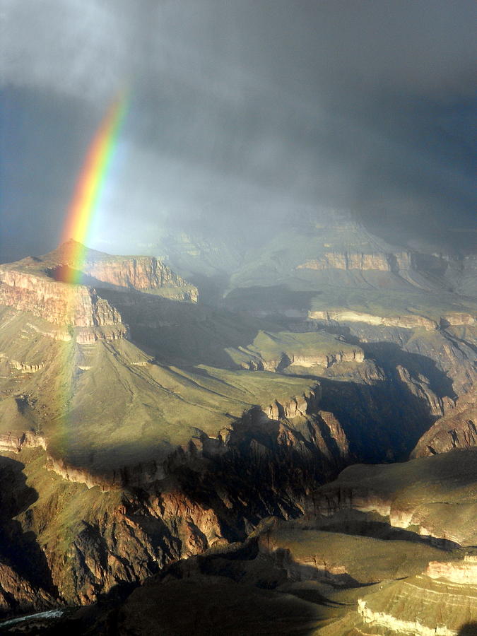 Grand Canyon National Park Photograph - Pima Point Rainbow by Carrie Putz