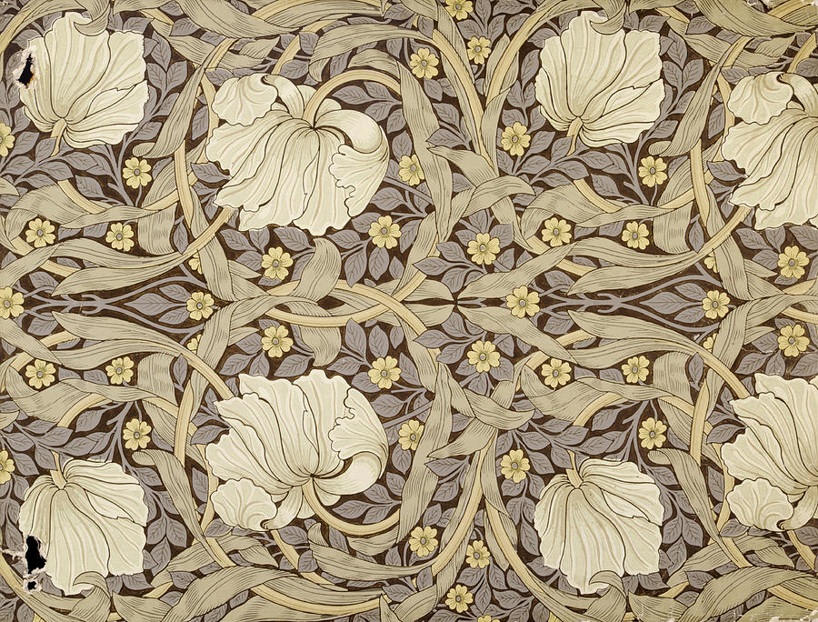 Pimpernell, Design For Wallpaper, 1876 Painting by William Morris
