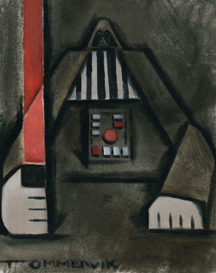 Pin Head Vader art print Painting by Tommervik